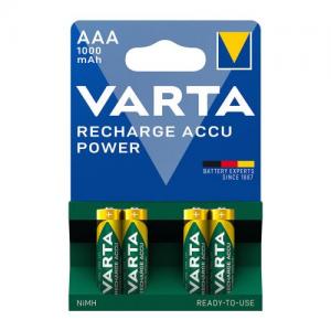 Μπαταρία Επαναφορτιζόμενη Varta AAA 1000mAh NiMH 1.2V Ready2Use Plastic Free (4 τεμ.)