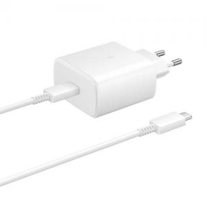 Φορτιστής Ταξιδίου Ταχείας Φόρτισης Samsung EP-TA845 2.25A 45W & Καλώδιο USB C Λευκό (Ασυσκεύαστο)