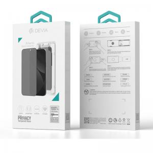 Tempered Glass Full Face Privacy Devia Apple iPhone 17 Pro με Βοηθητικό Εργαλείο Van Μαύρο (1 τεμ.)