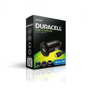 Φορτιστής Αυτοκινήτου Duracell με Έξοδο USB 2.4A & Καλώδιο Micro USB 1m Μαύρο