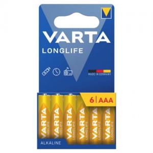 Μπαταρία Alkaline Varta Longlife AAA LR03 Plastic Free (6 τεμ)