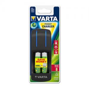 Φορτιστής Μπαταριών Varta Pocket έως 4τεμ ΑΑ/ΑΑΑ Μπαταρίες