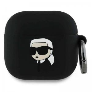Θήκη Σιλικόνης Karl Lagerfeld Apple AirPods 4 (2024) Karl Head 3D Μαύρο