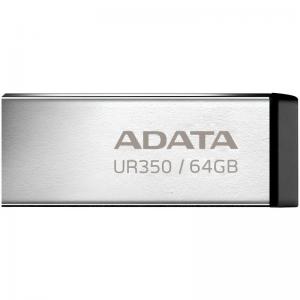 USB 3.2 Flash Disk Adata UR350 USB A 100MB/s 64GB Ασημί