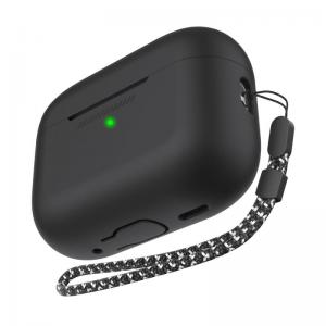 Θήκη Σιλικόνης AhaStyle PT187-2-C Apple AirPods Pro 2 (2022) Μαύρο