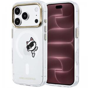 Θήκη PC/TPU Karl Lagerfeld Apple iPhone 18 Pro Max/ 17 Pro Max Magsafe IML Peekaboo Print & Metal Frame Choupette Διάφανο