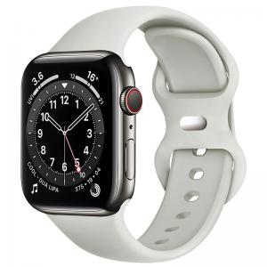 Λουράκι Σιλικόνης για Apple Watch 42/ 44/ 45/ 46/ 49mm Γκρι (Ασυσκεύαστο)
