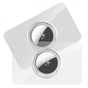 Θήκη PC Dux Ducis για Apple AirTag Card-Shaped Διάφανο-Μαύρο (2 τεμ.)