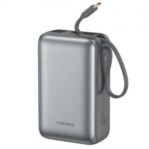Φορτιστής Ανάγκης Foneng PX128 65W 30000mAh με 3 Θύρες Σκούρο Γκρι