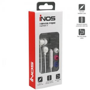 Hands Free Stereo inos 3.5mm Flatron II με Μικρά Ακουστικά Λευκό