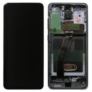 Οθόνη με Touch Screen & Μπροστινή Πρόσοψη Samsung G980F Galaxy S20 Γκρι (Original)