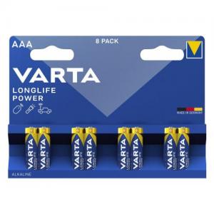 Μπαταρία Alkaline Varta Longlife Power AAA LR03 Plastic Free (8 τεμ.)