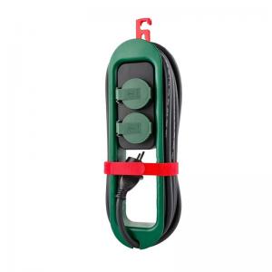 Πολύπριζο GSC 2 Θέσεων με Κάλυμα & Καλώδιο 3.2m Πράσινο