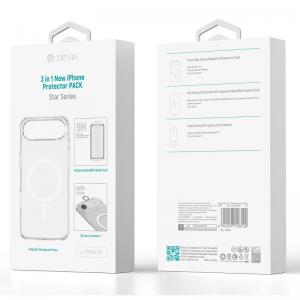 Θήκη TPU & PC Shock Proof Devia Magnetic & Tempered Glass & Camera Cover Apple iPhone Air Star Pack Διάφανο