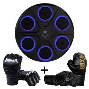 Music Boxing Machine Τοίχου & 2 Ζευγάρια Γάντια One Size Μαύρο