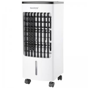 Επιδαπέδιος Ανεμιστήρας Niaros Tatasu Air Cooler 80W με Ψύκτες 4lt & Τηλεχειριστήριο Λευκό