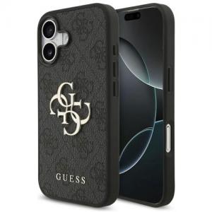 Θήκη PU Guess Apple iPhone 17 Hardcase Big Logo 4G Μαύρο