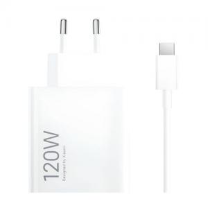 Φορτιστής Ταξιδίου Ταχείας Φόρτισης Xiaomi HyperCharge Combo με Έξοδο USB A 120W & Καλώδιο USB C 1m Λευκό