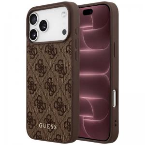 Θήκη TPU PC & Eco-Leather Guess Apple iPhone 18 Pro Max/ 17 Pro Max Hardcase Classic 4G Καφέ