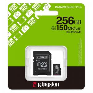 Κάρτα μνήμης Micro SDXC C10 UHS-I U1 Kingston Canvas Select Plus 150MB/s 256GB + 1 ADP