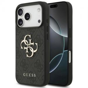 Θήκη PU Guess Apple iPhone 17 Pro Max Hardcase Big Logo 4G Μαύρο