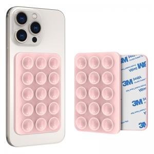 Βάση Στήριξης με Βεντούζα Ahastyle PT-CY202-S με Αυτοκόλλητη Ταινία για Smartphones Ροζ