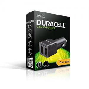 Φορτιστής Αυτοκινήτου Duracell με Διπλή Έξοδο USB 4.8A Μαύρο