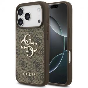 Θήκη PU Guess Apple iPhone 17 Pro Max Hardcase Big Logo 4G Καφέ