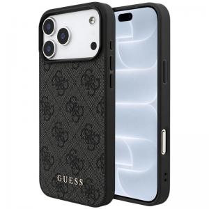 Θήκη TPU PC & Eco-Leather Guess Apple iPhone 18 Pro/ 17 Pro Hardcase Classic 4G Μαύρο