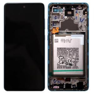 Οθόνη με Touch Screen, Μπροστινή Πρόσοψη & Μπαταρία Samsung A725F Galaxy A72 4G/ A726B Galaxy A72 5G Μπλε (Original)