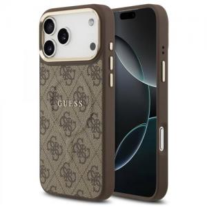 Θήκη PU Guess MagSafe Apple iPhone 17 Pro Max Hardcase Classic 4G Καφέ