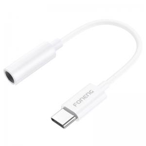 Αντάπτορας Foneng BM21 3.5mm Θηλυκό σε USB C Αρσενικό 0.1m Λευκό