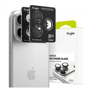 Tempered Glass Ringke Lens Frame για Τζαμάκι Κάμερας Apple iPhone 17 Pro/ 17 Pro Max Μαύρο (2 τεμ)