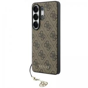 Θήκη PU Guess Samsung Galaxy S26 Ultra Hardcase Classic Logo Charm 4G Καφέ