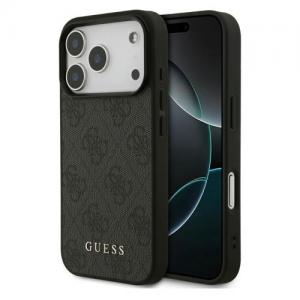 Θήκη PU Guess Apple iPhone 17 Pro Hardcase Classic Logo 4G Μαύρο