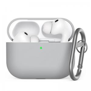 Θήκη Σιλικόνης AhaStyle WG184 Apple AirPods Pro 3 Premium με Γάντζο Γκρι