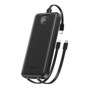 Φορτιστής Ανάγκης Foneng PX106 22.5W 10000mAh με 3 Ενσωματωμένα Καλώδια Μαύρο