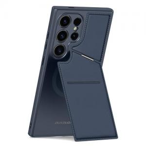 Θήκη Δερμάτινη Dux Ducis Rafi II Mag 3 σε 1 MagSafe RFID Blocker Samsung S928B Galaxy S24 Ultra 5G με Stand Μπλε