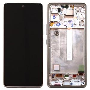 Οθόνη με Touch Screen & Μπροστινή Πρόσοψη Samsung A536B Galaxy A53 5G Λευκό (Original)