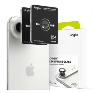 Tempered Glass Ringke Lens Frame για Τζαμάκι Κάμερας Apple iPhone 17 Air Μαύρο (2 τεμ)