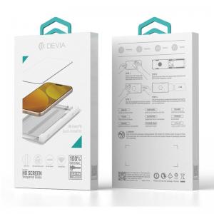 Tempered Glass Full Face HD Devia Apple iPhone 17 Pro με Βοηθητικό Εργαλείο Van Μαύρο (1 τεμ.)