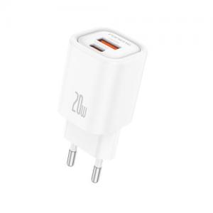 Φορτιστής Ταξιδίου Ταχείας Φόρτισης Foneng EU70 με Διπλή Έξοδο USB A & USB C PD 20W 3A Λευκό