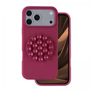 Θήκη Silicon & PC inos Apple iPhone 17 Pro με Suction Cup Μπορντώ