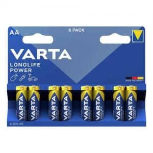 Μπαταρία Alkaline Varta Longlife Power AA LR06 Plastic Free (8 τεμ.)