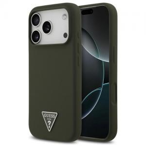 Θήκη Σιλικόνης Guess MagSafe Apple iPhone 17 Pro Triangle Logo Χακί