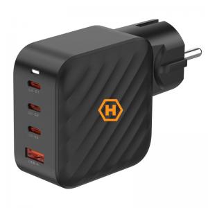 Φορτιστής Ταξιδίου Ταχείας Φόρτισης Hammer RapidCharge Duo με Τετραπλή Έξοδο USB A & 3 x USB C PD 100W Μαύρο