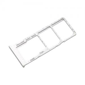 Βάση Κάρτας Sim & SD Samsung A125F Galaxy A12/ A127F Galaxy A12 Nacho Λευκό (Original)