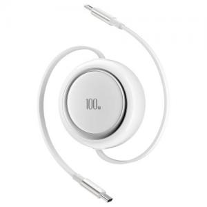 Καλώδιο Σύνδεσης USB 2.0 Devia EC317 USB C σε USB C PD 100W 1m Stretchable Pro2 Λευκό