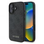 Θήκη PU Guess Apple iPhone 16 Hardcase Classic 4G Μαύρο