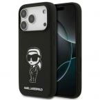 Θήκη Σιλικόνης Karl Lagerfeld Apple iPhone 17 Pro Max Sketch & Logo Karl Μαύρο